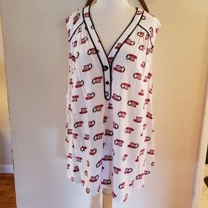 ModCloth 3x Telephone Print Blouse